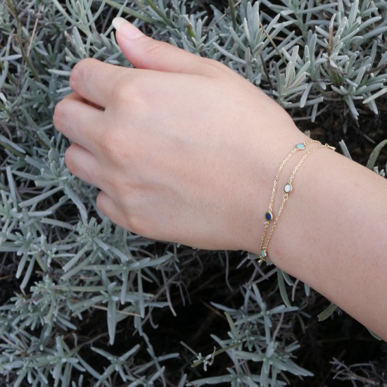 Azzurro - 18k Zlatý náramok