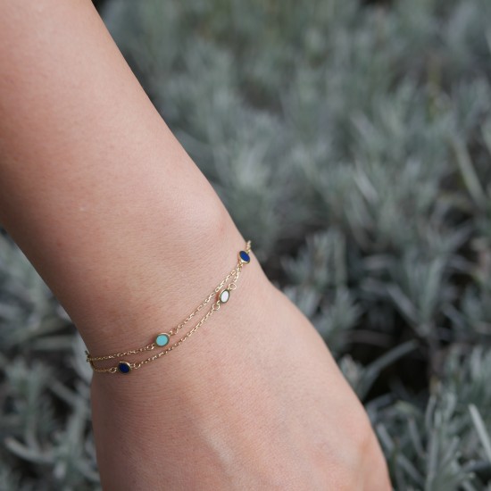 Azzurro - 18k Zlatý náramok